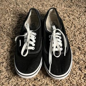 Authentic Black Vans (Women’s US size 6.5/Men’s US size 5)